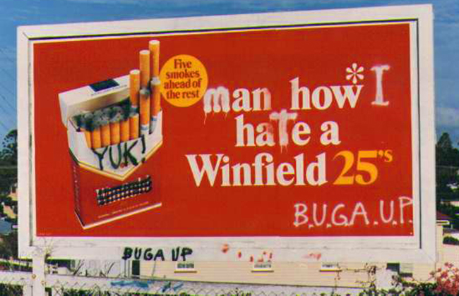 Billboard: Man how I hate a winfield